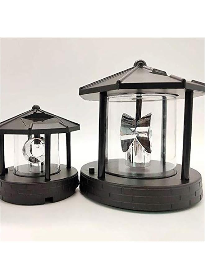 فانوس شمسي، فانوس يعمل بالطاقة الشمسية بتقنية LED مع مصباح إشارة دوار، مصباح خارجي مضاد للماء للتعليق، زينة للحديقة والفناء والأسوار. - Image 5