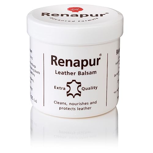 Renapur بلسم رينابور للجلد، مرطب طبيعي، واقي ومجدد - للأثاث الجلدي، والأحذية، والمحافظ والحقائب، وداخلية السيارات والدراجات، والسرج والمعدات. - Image 1