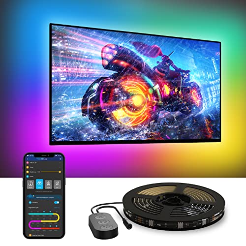 Govee TV LED Backlight, RGBIC Smart LED Strip Lights for 55-65 Inch TVs, Bluetooth and Wi-Fi APP Control, Works with Alexa & Google Assistant, Music Sync, 99+ Scene Modes, Adapter - Image 1