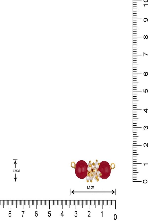 JFL Women's -Jewellery For Less Pride Multi-Color Beads Pendant Gold Changeable With Black Beaded Golden Chain Magalsutra,Valentine - Image 4