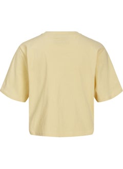 JJXX Crew Neck Printed Yellow Women's T-Shirt 12200326  - Image 2