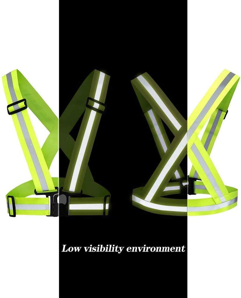 JERN® Reflective Vest, Lightweight safety vest for women, men and kids, Adjustable reflective running vest with 360° high visibility for Running, Cycling, Motorcycle (Green) - Image 5