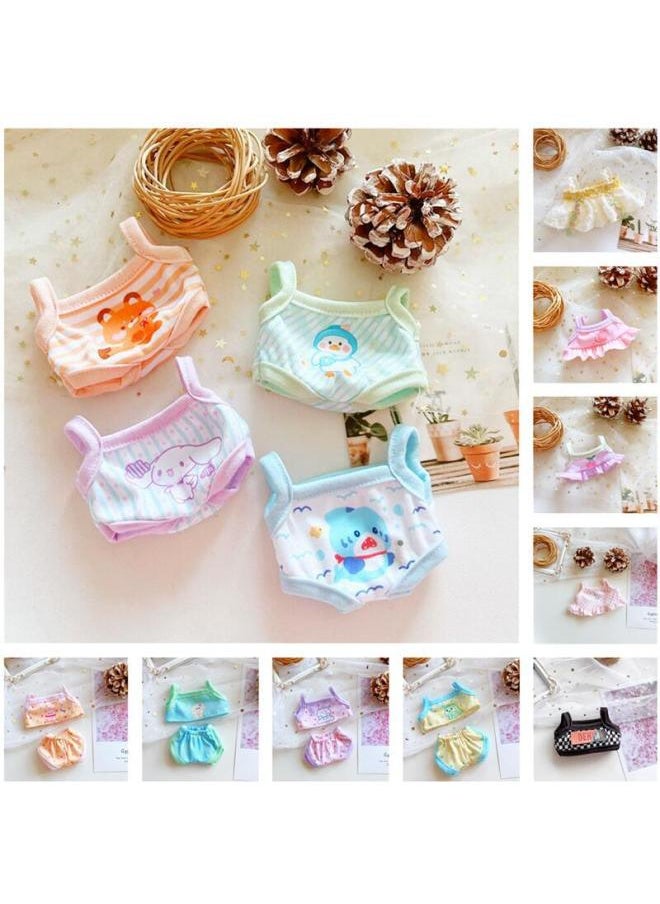 Generic - Spot 20cm Cm Cotton Doll Suit Doll Star Doll Normal Chubby Body Change Suspenders Collection-Specifications:20cm-Color:Blue Elastic Shirt - Image 1