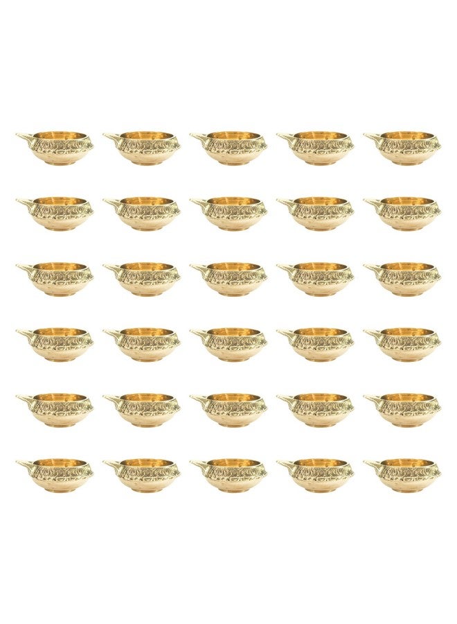 TORPPEZA Brass Kuber Diyas Oil Lamps for Puja Room Decoration and Diwali Festival (Pack |30) - Image 1