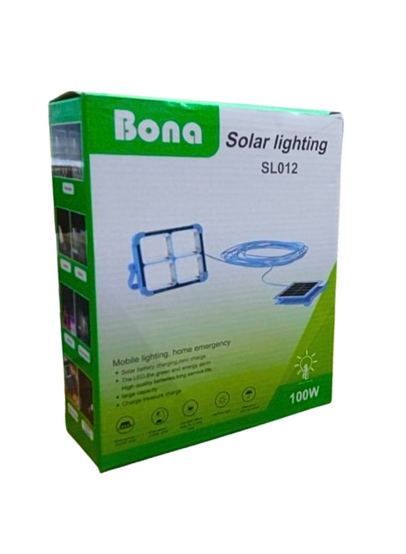 BONA ضوء شحن شمسي 100 واط ضوء شمسي قابل لإعادة الشحن / مصباح SL012 بألوان متنوعة - Image 2