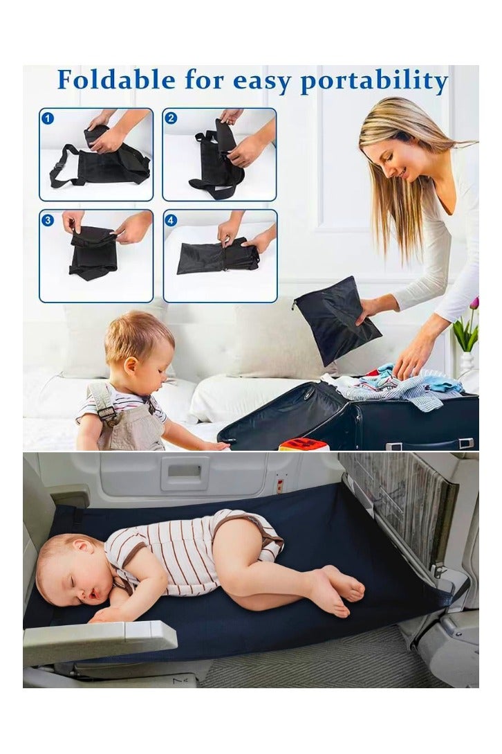 تشيس اب سرير سفر محمول للأطفال الصغار - سرير طائرة، مقعد إضافي للأطفال، مسند للساقين، أسود - Image 3
