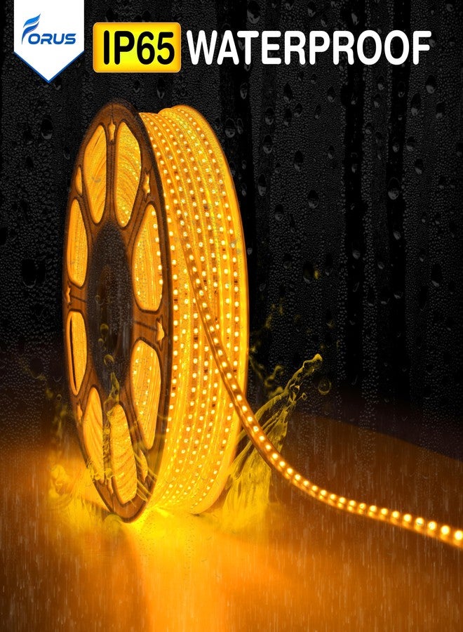 Forus حبل إضاءة LED من فوروس، بطول 5 أمتار، مع ضمان لمدة 6 أشهر، إضاءة خارجية مقاومة للماء، مناسبة للأسقف والشرفات وديكور المنزل والديكور الداخلي، إضاءة مرنة مثالية لأعياد ديوالي وكريسماس - لون كهرماني - Image 5