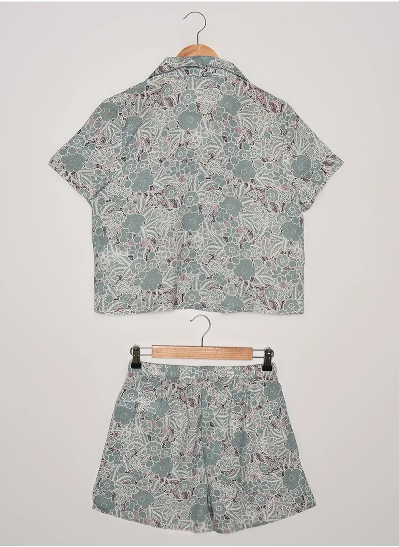trendyol Printed Knitted Pajama Set
