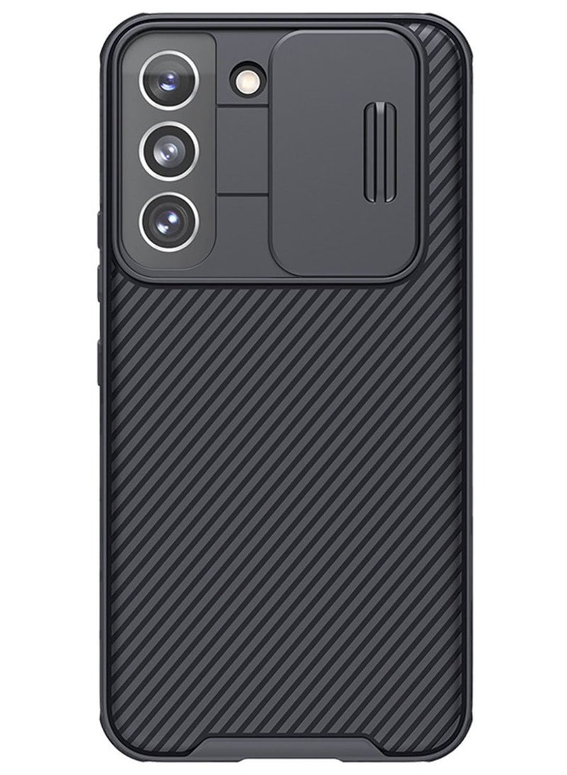 نيلكين درع كام صلب مع غطاء حماية منزلق للكاميرا لهاتف سامسونج جالاكسي S22 أسود - Image 1