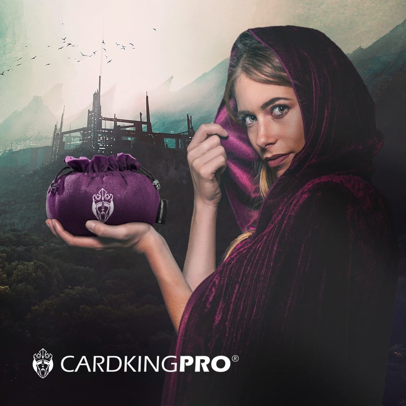 CardKingPro Immense Dice Bags with Pockets - Purple - Capacity 150+ Dice - Great Organizer for Dice Hoarders, Perfect for Dungeons and Dragons [Patented Design] - Image 4