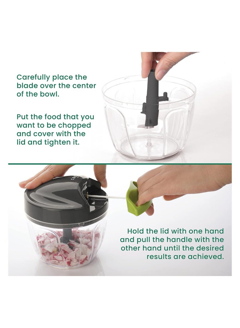Denx Easy To Use Manual Vegetable Slicer With A 500Ml Bowl - Image 4