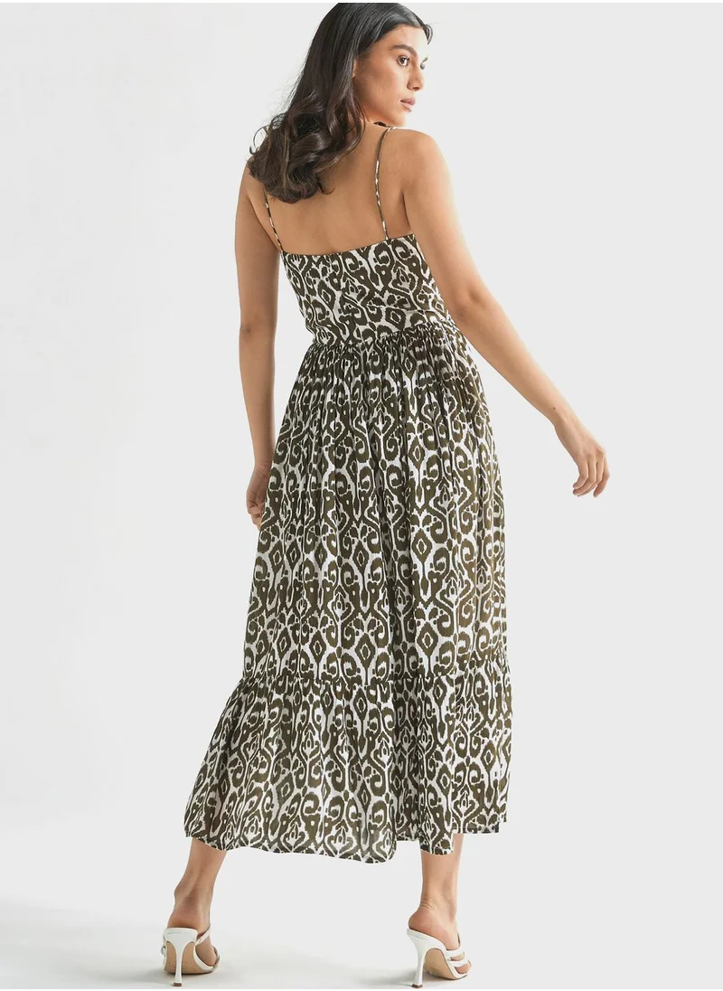 FAV Strappy Printed Tiered Dress