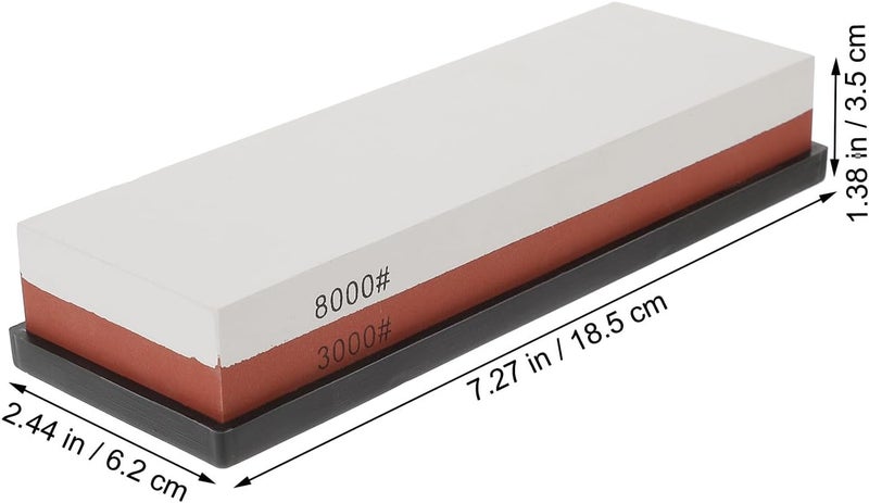 Double-sided White Aluminum Oxide Knives Sharpening Whetstone 3000/8000 Grit Sharpener for Kitchen and Outdoor Tools - Image 2