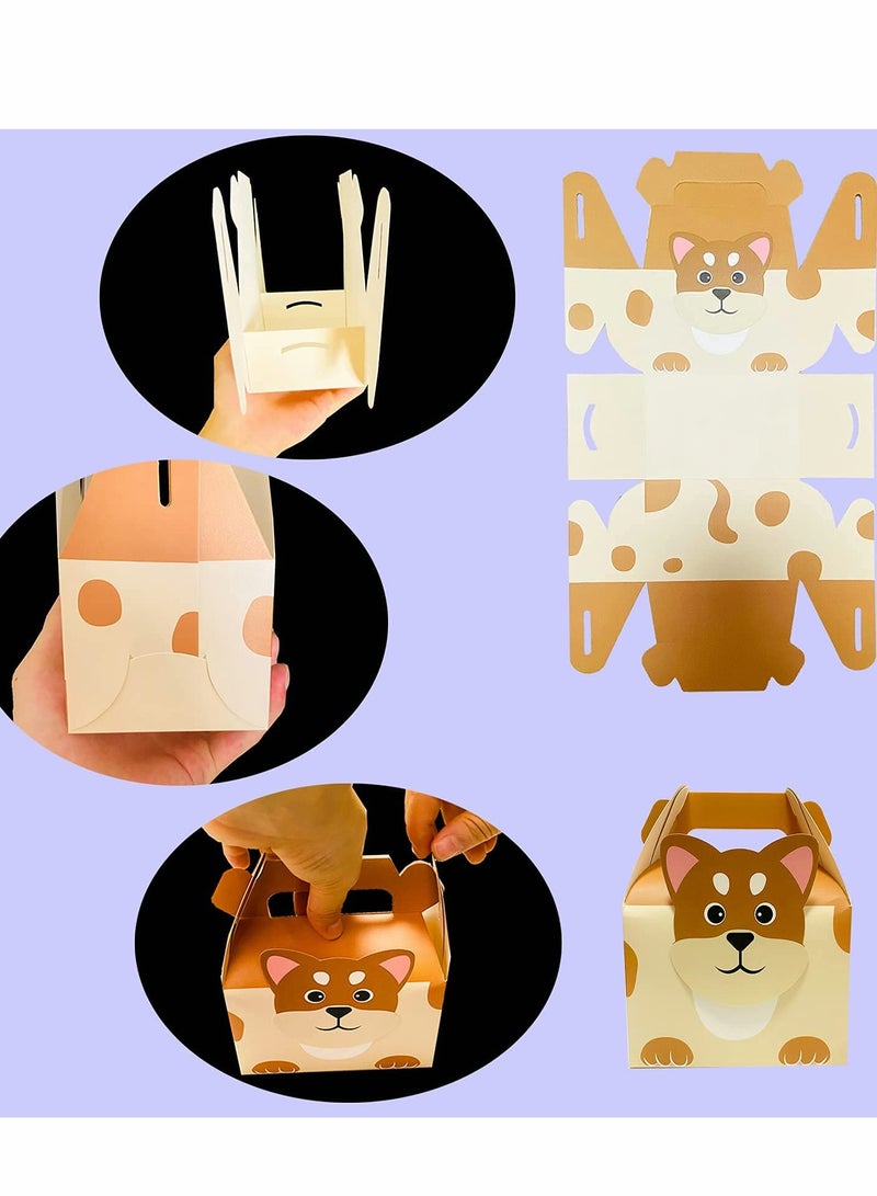 KASTWAVE Small Candy Treat Boxes, Paper , Animal Theme Gable Gift with Handles, Party Favor Goodies Box for Kids' Birthday, Wedding, Baby Shower, Bridal Showers, Picnic Snacks - Image 4