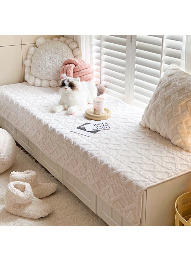 Avivi Window Seat Cushion, Non-slip Windowsill Pad, Cream Style Bedroom Balcony Tatami Sofa Cushion, Seat Cover, 90*160 Cm, Warm And Cozy - Image 1