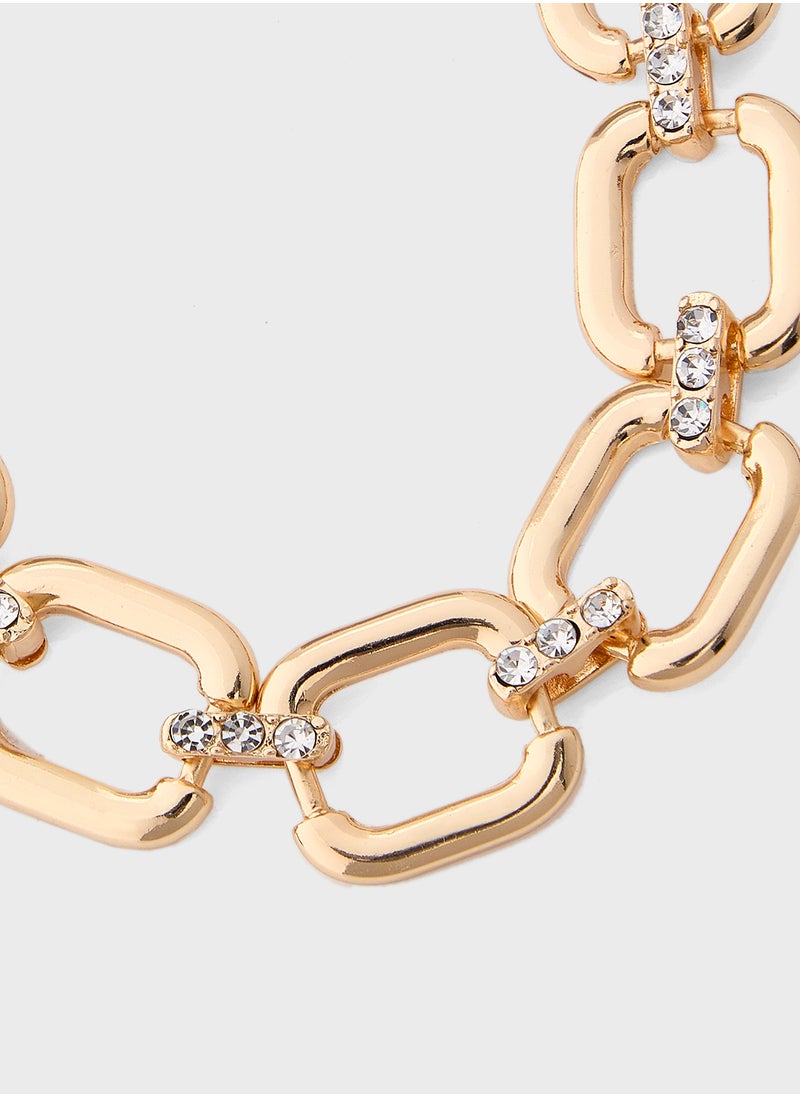 Ella Limited Edition Diamante Chunky Chain Necklace  - Image 2