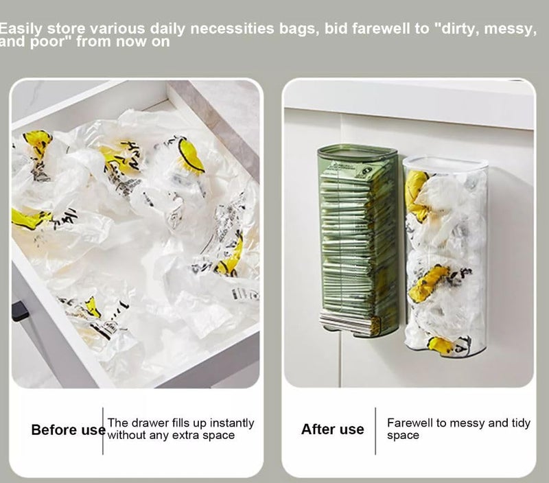 Crobat Wall Mounted Storage Box Toilet Paper Holder TShirt Bag Rack Hanging Shopping Bag Rack Grocery Bag Container Large Capacity Wall Box Plastic - Image 5