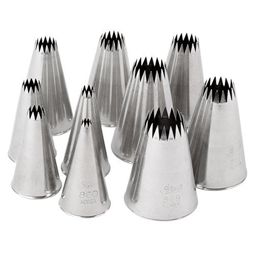 Ateco 870 - French Star Pastry Tips Set (860-869) - Image 2