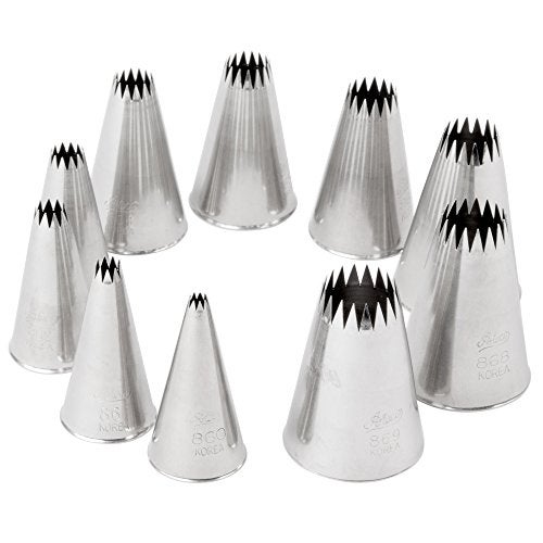 Ateco 870 - French Star Pastry Tips Set (860-869) - Image 1