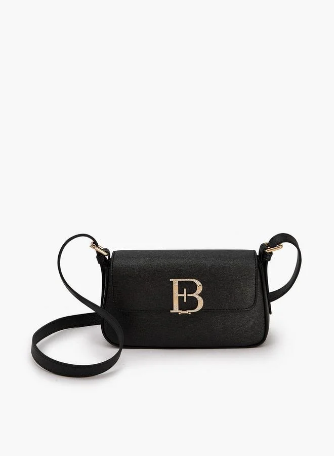 Flora Bella By Shoexpress Floral Bella Embellished Logo Crossbody Bag with Adjustable Strap Ramadan Collection