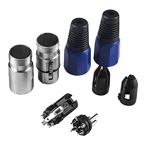 MADOWL MAD OWL 4 Packs 3 Pin XLR Connector Cannon XLR DMX Cable Connectors XLR Female Male Adapter, XLR Panel Mount Connector XLR Microphone Cable Connector, Cannon Plug for Stage Light DMX Signal Wire - Image 3