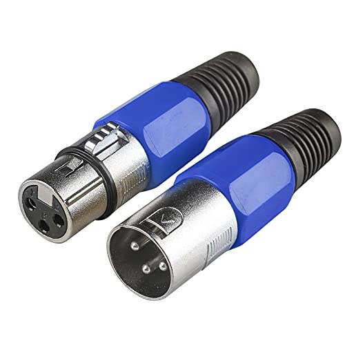 MADOWL MAD OWL 4 Packs 3 Pin XLR Connector Cannon XLR DMX Cable Connectors XLR Female Male Adapter, XLR Panel Mount Connector XLR Microphone Cable Connector, Cannon Plug for Stage Light DMX Signal Wire - Image 5