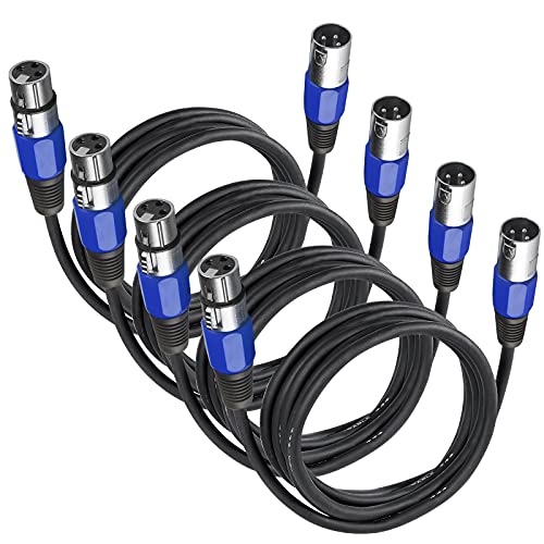 MADOWL MAD OWL 4 Packs 3 Pin XLR Connector Cannon XLR DMX Cable Connectors XLR Female Male Adapter, XLR Panel Mount Connector XLR Microphone Cable Connector, Cannon Plug for Stage Light DMX Signal Wire - Image 4
