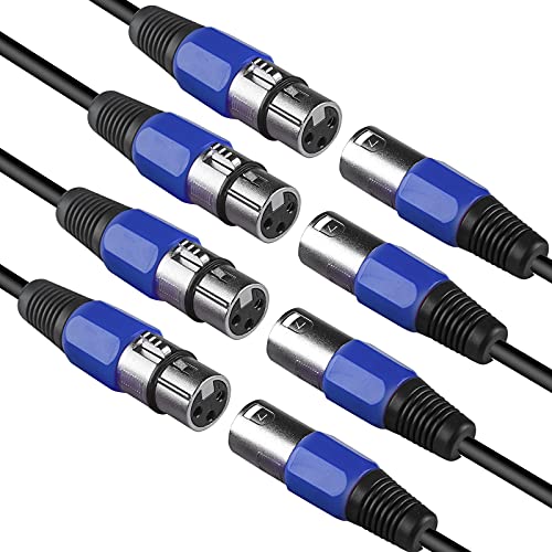 MADOWL MAD OWL 4 Packs 3 Pin XLR Connector Cannon XLR DMX Cable Connectors XLR Female Male Adapter, XLR Panel Mount Connector XLR Microphone Cable Connector, Cannon Plug for Stage Light DMX Signal Wire - Image 2