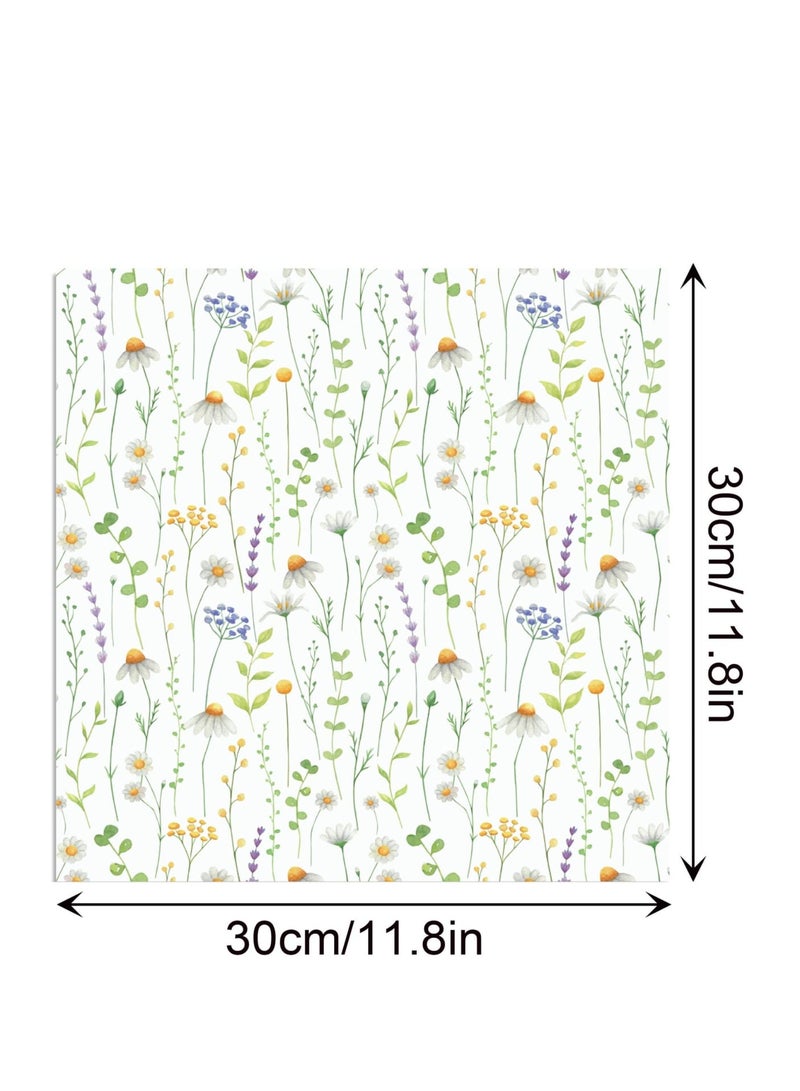 Zikra Wildflower Pattern Paper, 24 Sheets 11.8X11.8 Inch Spring Scrapbook, Specialty Paper Watercolor Colorful Flowers, Double-sided Craft Paper for DIY Card, Making Photo, Album Decor - Image 2