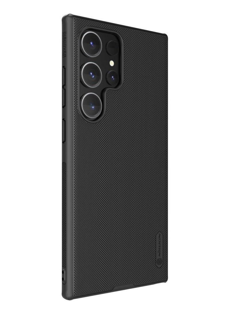 Nillkin Super Frosted Shield Pro Case for Samsung Galaxy S24 Ultra (6.8" Inch): Hard Back with Soft TPU Border, Raised Bezel for Camera Protection—Black - Image 4