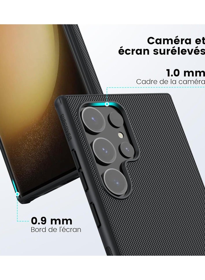 Nillkin Super Frosted Shield Pro Case for Samsung Galaxy S24 Ultra (6.8" Inch): Hard Back with Soft TPU Border, Raised Bezel for Camera Protection—Black - Image 5