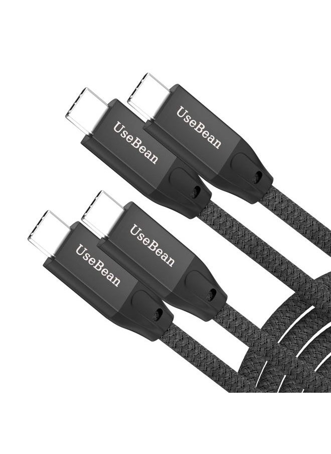 UseBean USB C to USB C Cable 100W 10FT 2Pack, USB C 3.2 Gen 2X2 20Gbps Data Cable 4K Video, Type-C PD Fast Charging Cord, for MacBook Pro, iPad Mini 6/ Pro, Galaxy S24+/S24 Ultra/S23, Switch  - Image 1