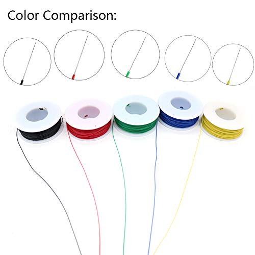 Treedix 5pcs 164ft Copper Hookup Wire Kit Wrapping 30AWG Cable Jumper Wire Solid Core Tinned Copper Wrapping Wire 5 Color - Image 3