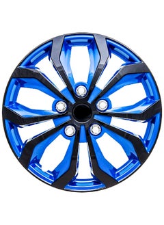 EMTC Pack of 4 EM-3138 Taiwan Wheel Cover | 15" Inch | Black Blue Universal Nested Style  - Image 2
