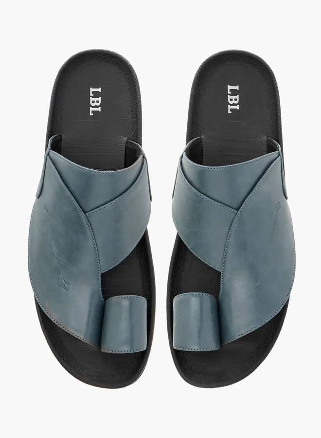 ال بي ال من شو اكسبرس صنادل رجالية بنعل سهل الارتداء بتصميم مقسم