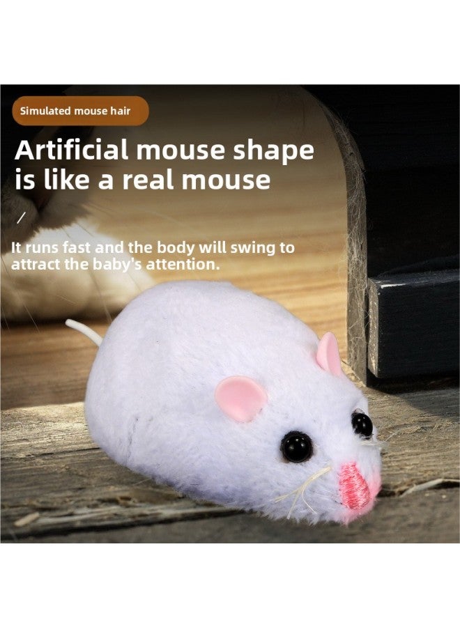 Cat Remote Control Infrared Mouse Simulation Mini Cartoon Hamster Animal Cheese Controller Cute Pet Toy-Color:Mini Gray  - Image 3
