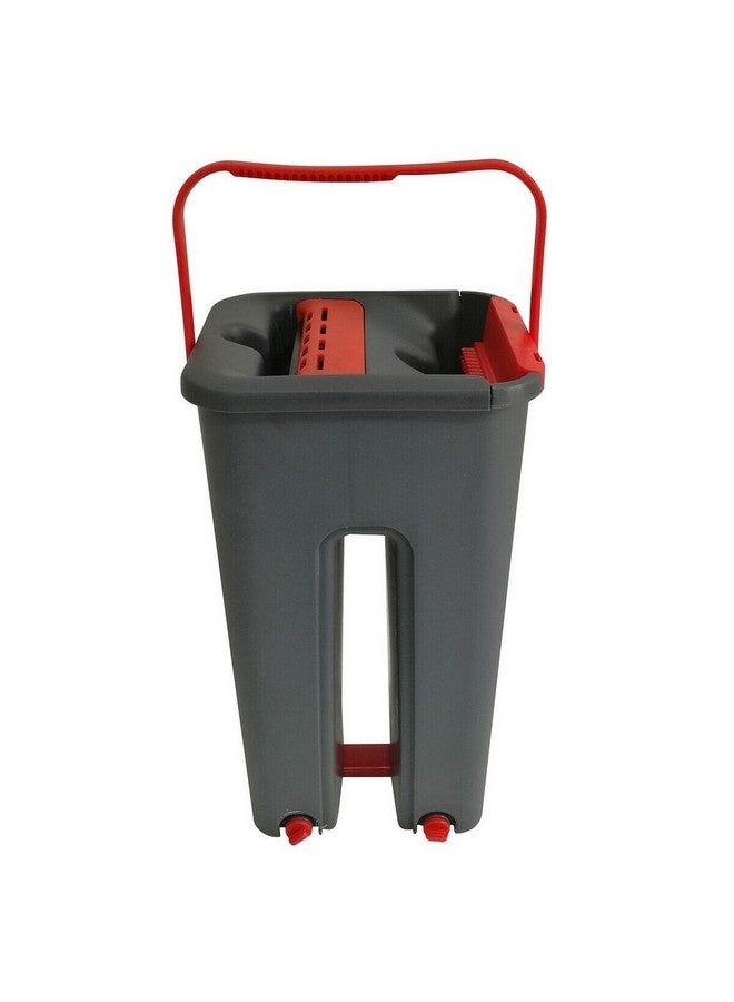 Five Simply Smart Tana Mechanical Wringer Bucket with Mops Grey and Red 4 L 164683 - Image 2