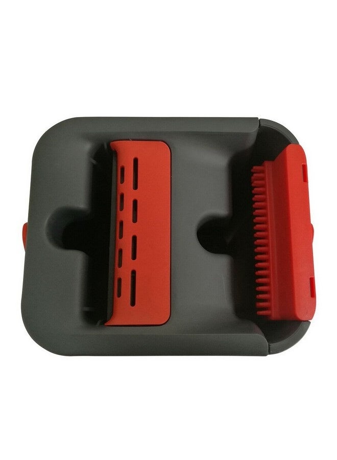 Five Simply Smart Tana Mechanical Wringer Bucket with Mops Grey and Red 4 L 164683 - Image 4