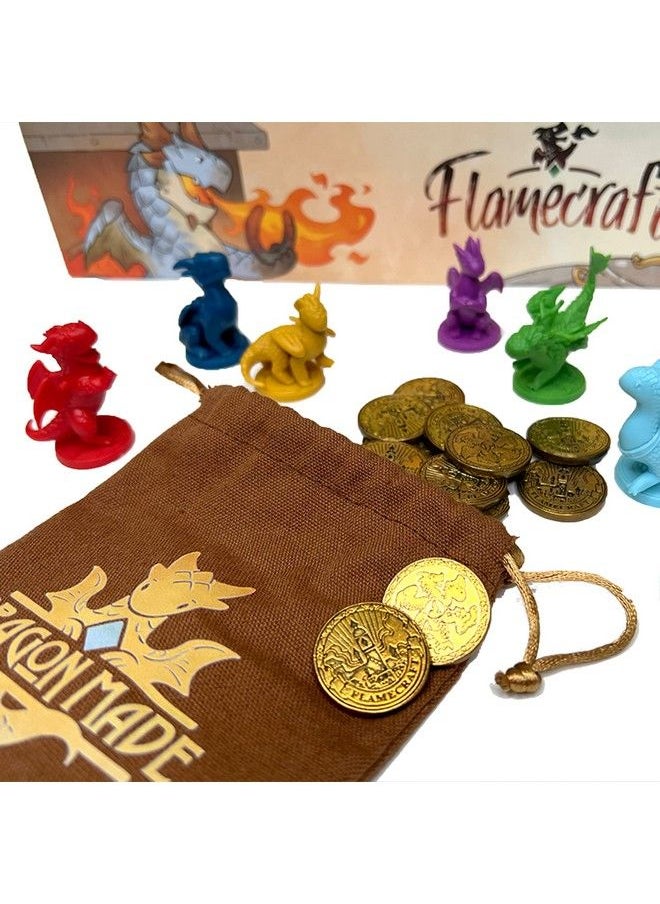 LUCKY DUCK GAMES - Flamecraft Board Game ; Strategy Game ; Dragon Game ; Fantasy Game ; Fun Family Game For Kids And Adults ; Ages 10+ ; 15 Players ; Average Playtime 60 Minutes ; Made By Lucky Duck Games - Image 1