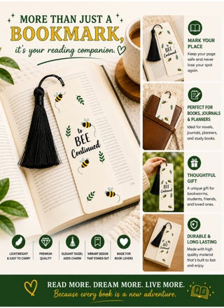 To Be Continued Bookmark with Tassel