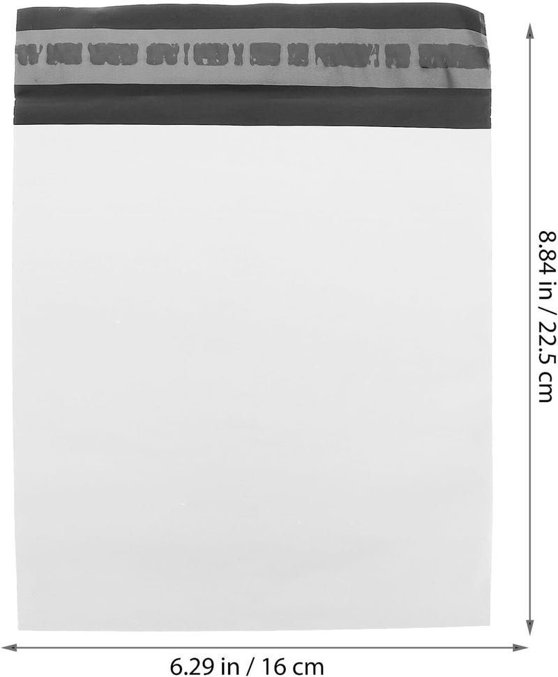 100pcs White Waterproof Self-seal Poly Mailer Envelopes 16x22 Cm Non-padded Shipping Bags for Clothing and Logistics Packaging - Image 2
