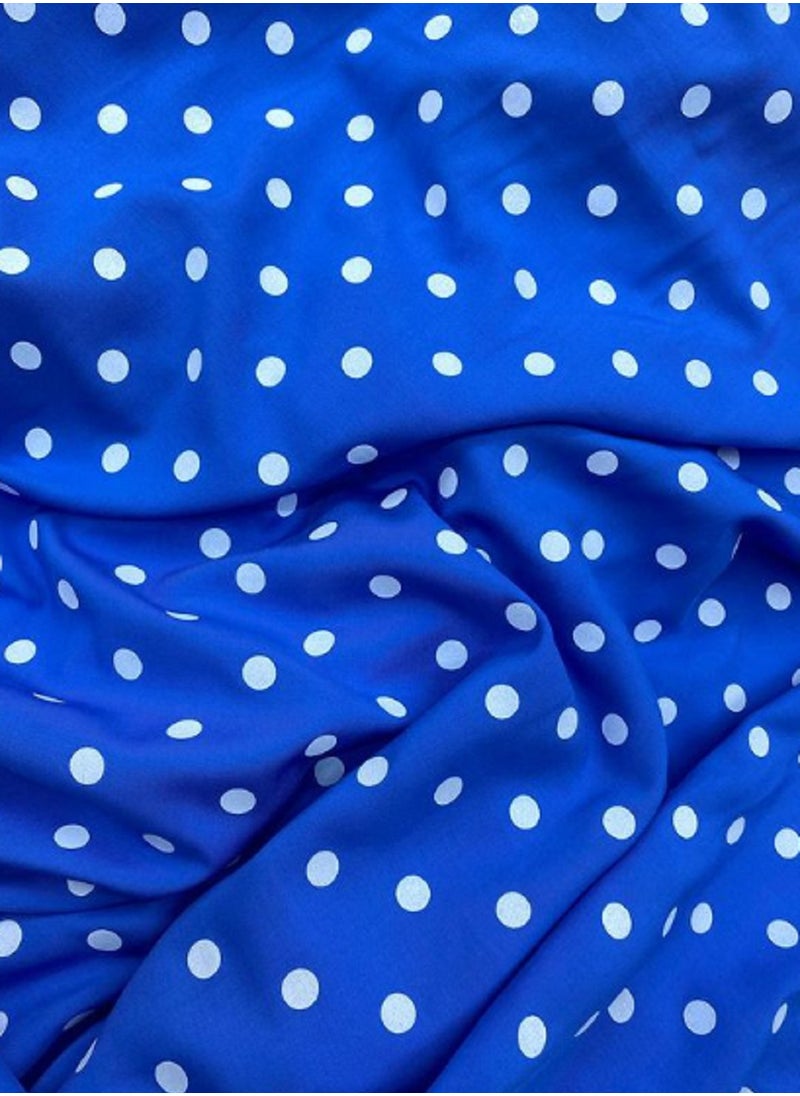 Generic - Women's soft summer dress, ruffled, short sleeves, dotted pattern - Image 1