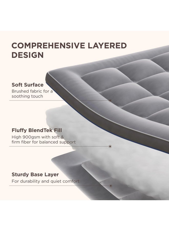 Bedsure Bedsure Queen Mattress Topper, 900GSM Thick Soft Pillow Top Mattress Topper with Deep Pocket up to 6-21 Inches, Quilted Fitted Breathable Bed Pad Cover for Home, Bedroom, Hotel, Grey  - Image 3
