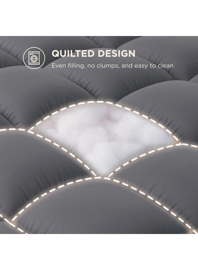 Bedsure Bedsure Queen Mattress Topper, 900GSM Thick Soft Pillow Top Mattress Topper with Deep Pocket up to 6-21 Inches, Quilted Fitted Breathable Bed Pad Cover for Home, Bedroom, Hotel, Grey  - Image 5