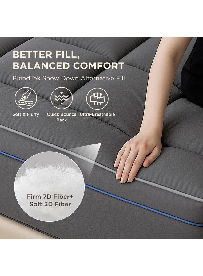 Bedsure Bedsure Queen Mattress Topper, 900GSM Thick Soft Pillow Top Mattress Topper with Deep Pocket up to 6-21 Inches, Quilted Fitted Breathable Bed Pad Cover for Home, Bedroom, Hotel, Grey  - Image 2