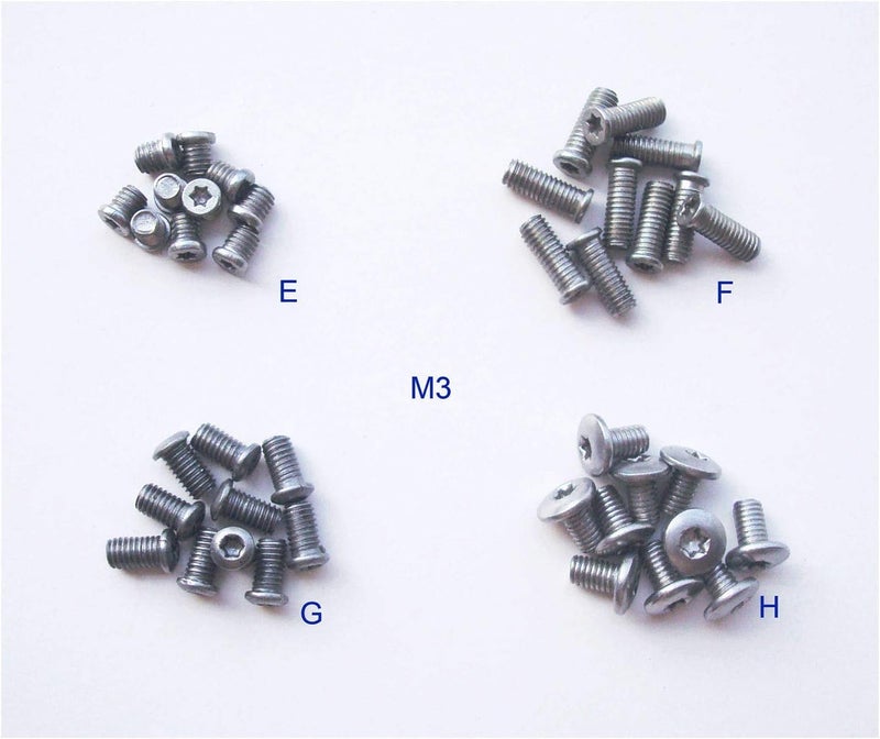 DEFLECTAIR Pocket Blade Handle Screws, Folding Knives Hilt Fasteners, Shaft Pivot Pin Rivets, Pack of 40 Pieces (M3) - Image 1