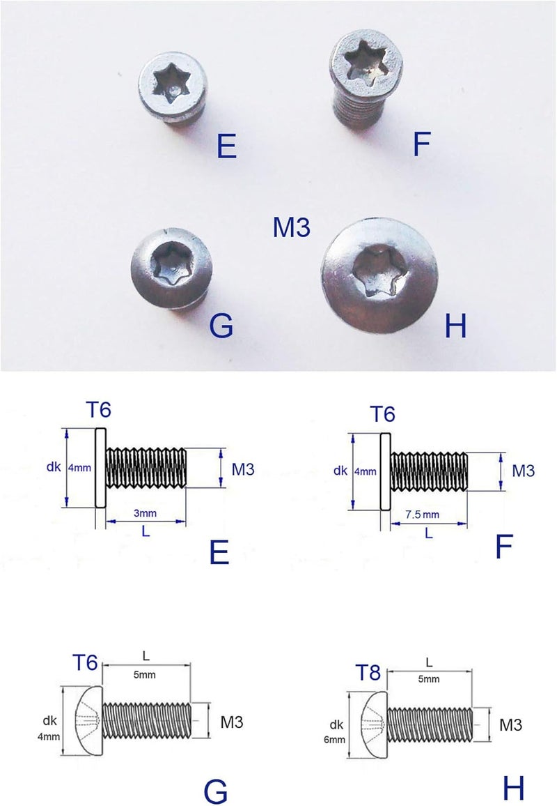 DEFLECTAIR Pocket Blade Handle Screws, Folding Knives Hilt Fasteners, Shaft Pivot Pin Rivets, Pack of 40 Pieces (M3) - Image 2
