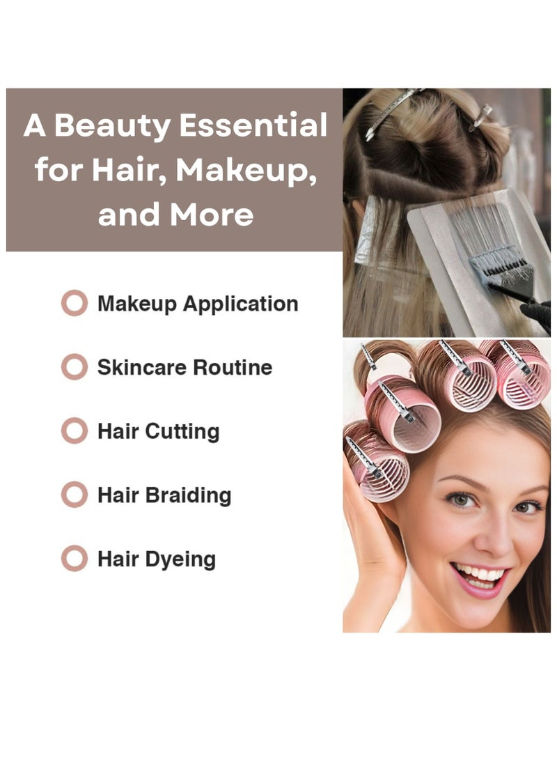 إيلور مجموعة مشابك شعر على شكل منقار البط (24 قطعة) – مشابك تمساح معدنية مقاومة للصدأ بطول 3.5 بوصة مع فتحات لتصفيف وتقسيم الشعر – للاستخدام في الصالون والمنزل (فضي) - Image 3