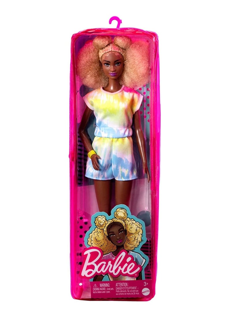 Mattel Games Barbie Fashionista Doll with Tie-Dye Romper Dress - Image 2