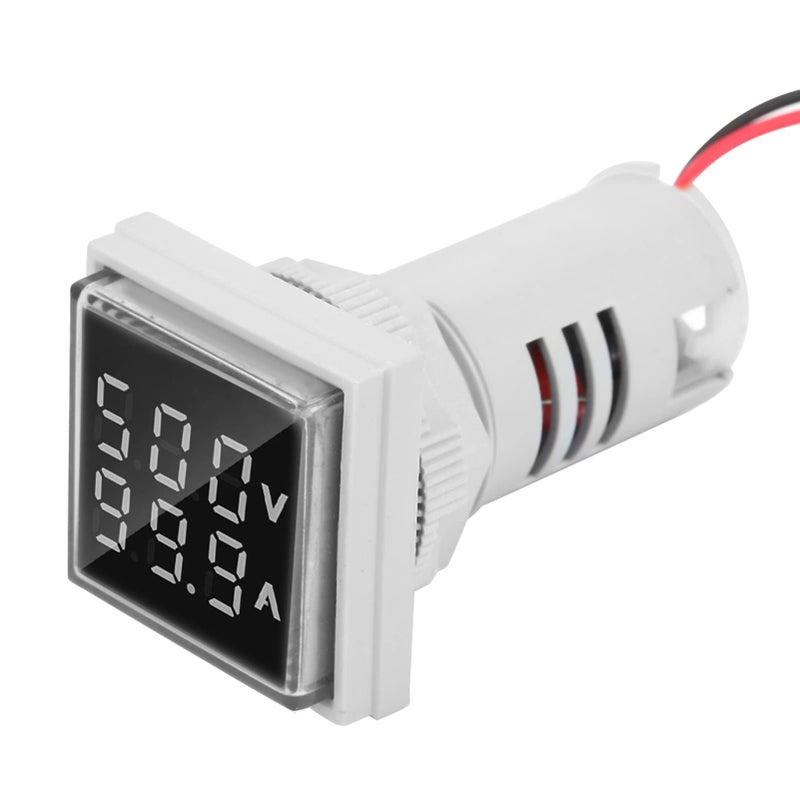 White LED Display AC Voltage Current Panel Meter 0 100A 60 500V Indicator Light 22mm - Image 4